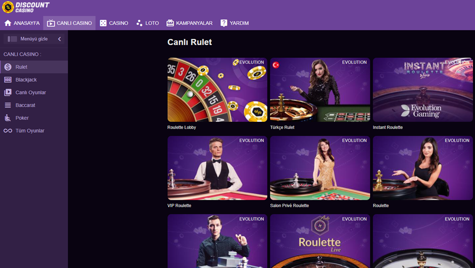 Discountcasino Canlı Rulet Sitesi