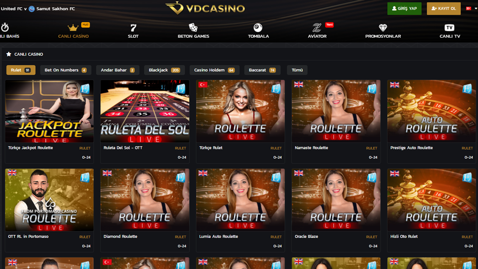 Vdcasino Canlı Rulet Sitesi